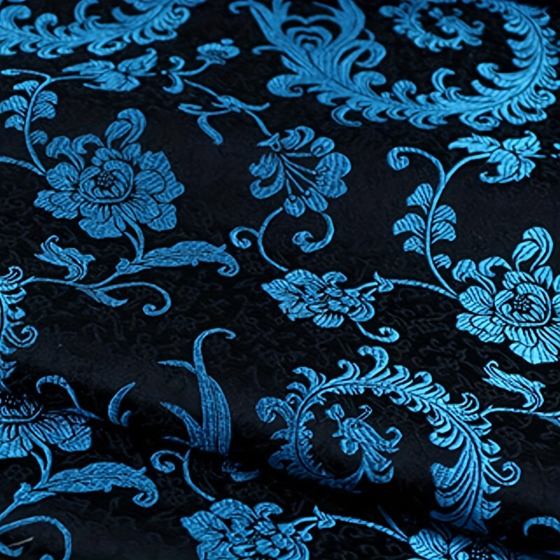 Sewing Garment - 3D Blue Phoenix Tail Brocade Fabric