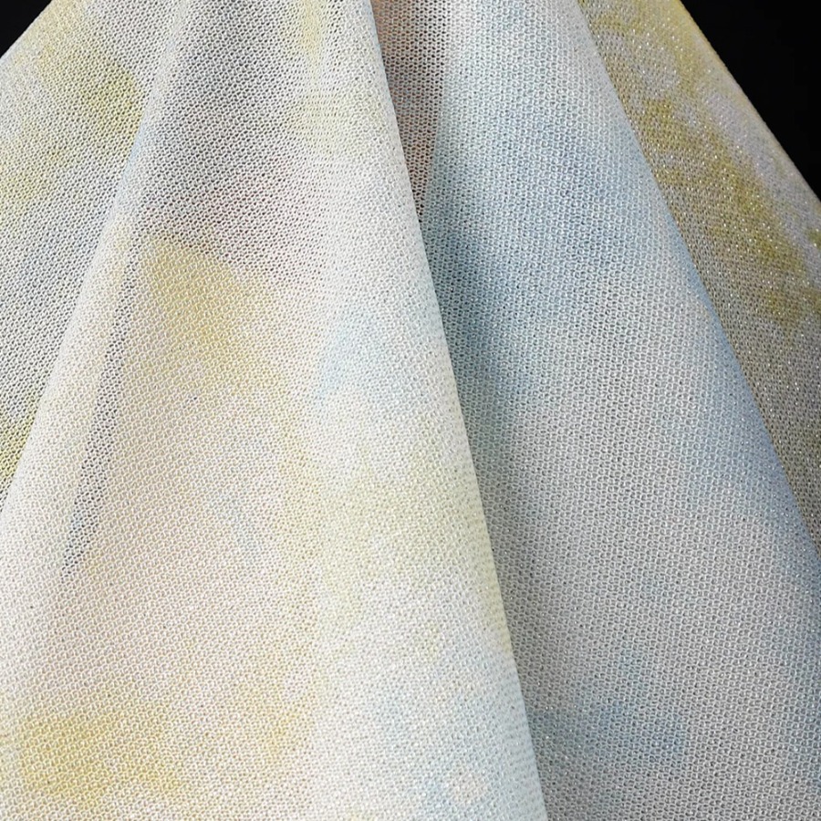 Tie Dye Knit Fabric Yellow Whi - đánh giá và giá Sewing Tie Dye