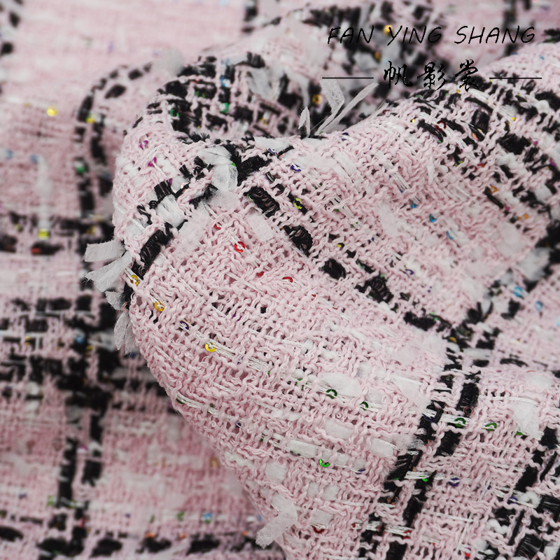 Pink Classical Big Plaid Color - đánh giá và giá Sewing Tweed