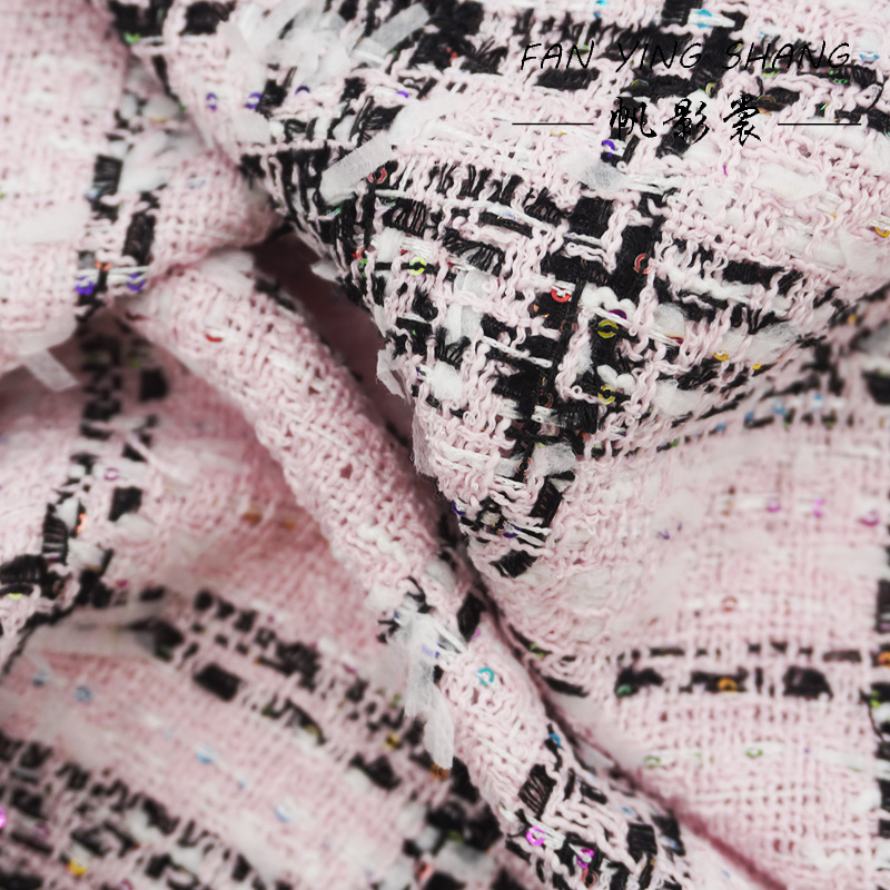 Pink Classical Big Plaid Color - đánh giá và giá Sewing Tweed