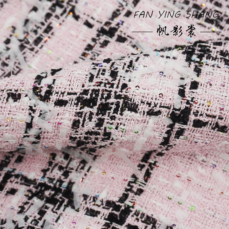Pink Classical Big Plaid Color - đánh giá và giá Sewing Tweed
