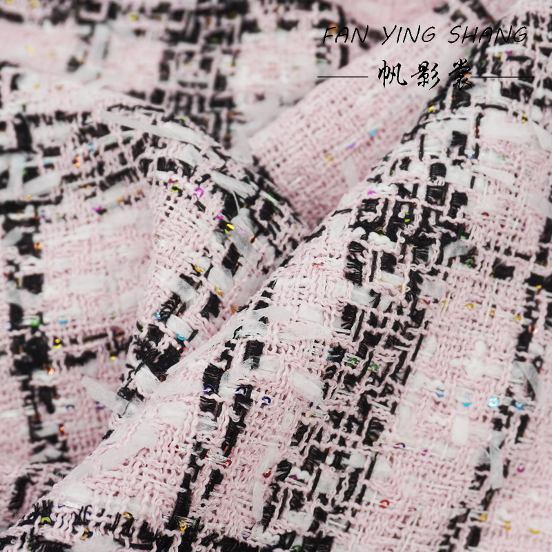 Pink Classical Big Plaid Color - đánh giá và giá Sewing Tweed