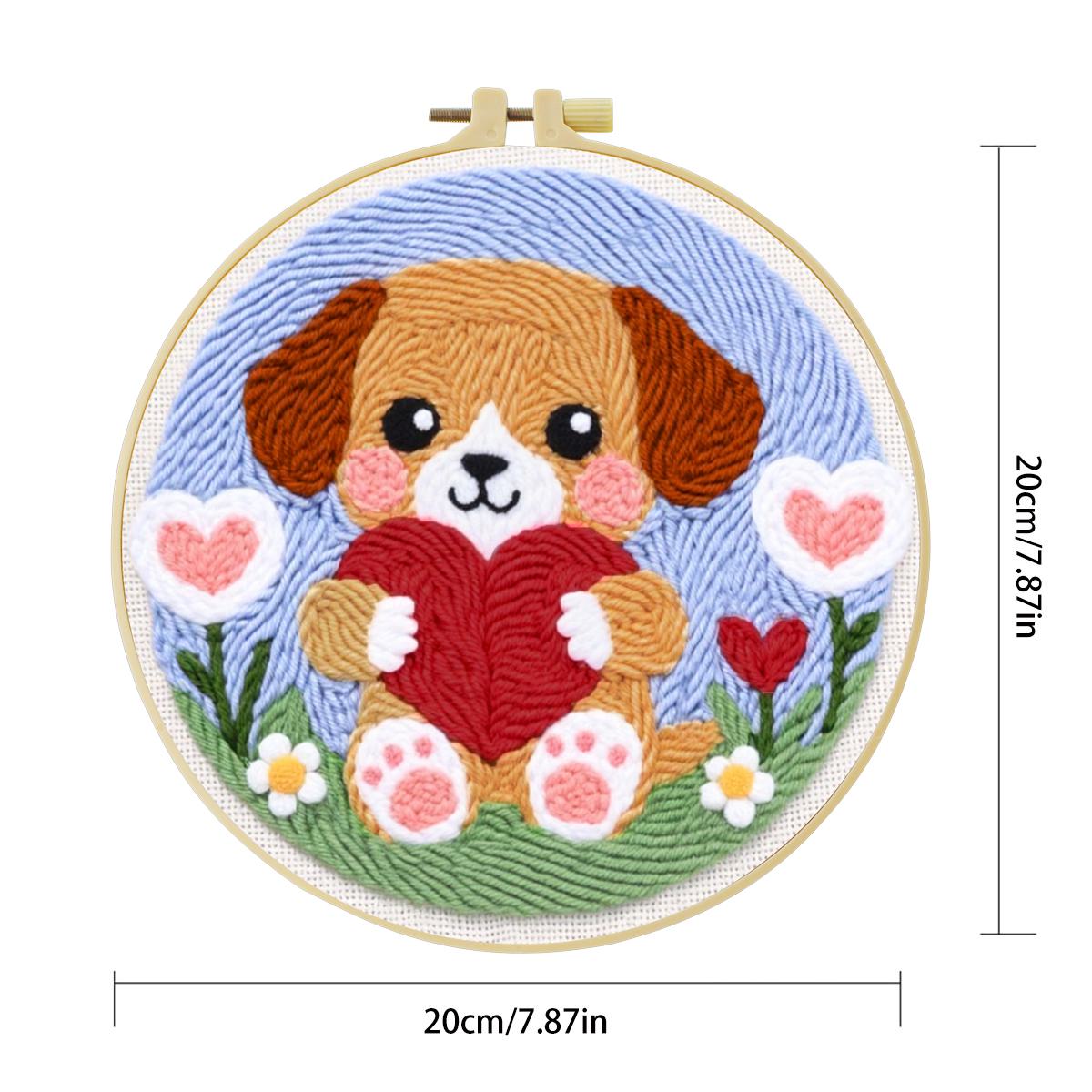 20X20CM/7.87inch Dog Punch Nee - đánh giá và giá Is Sewing Textile Art