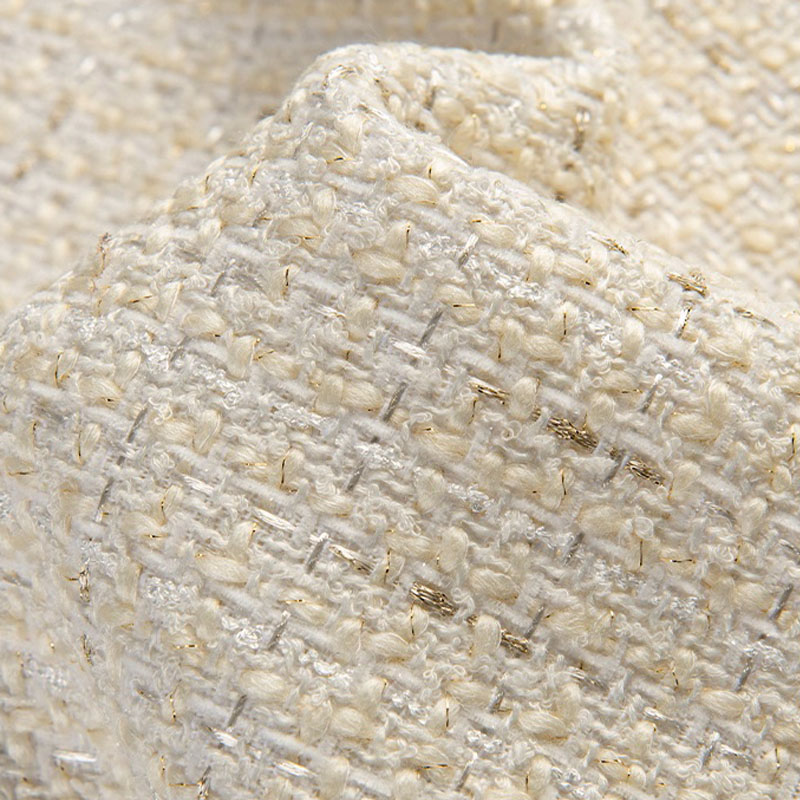 Beige Color and Gold Wire Yarn - đánh giá và giá Sewing Tweed