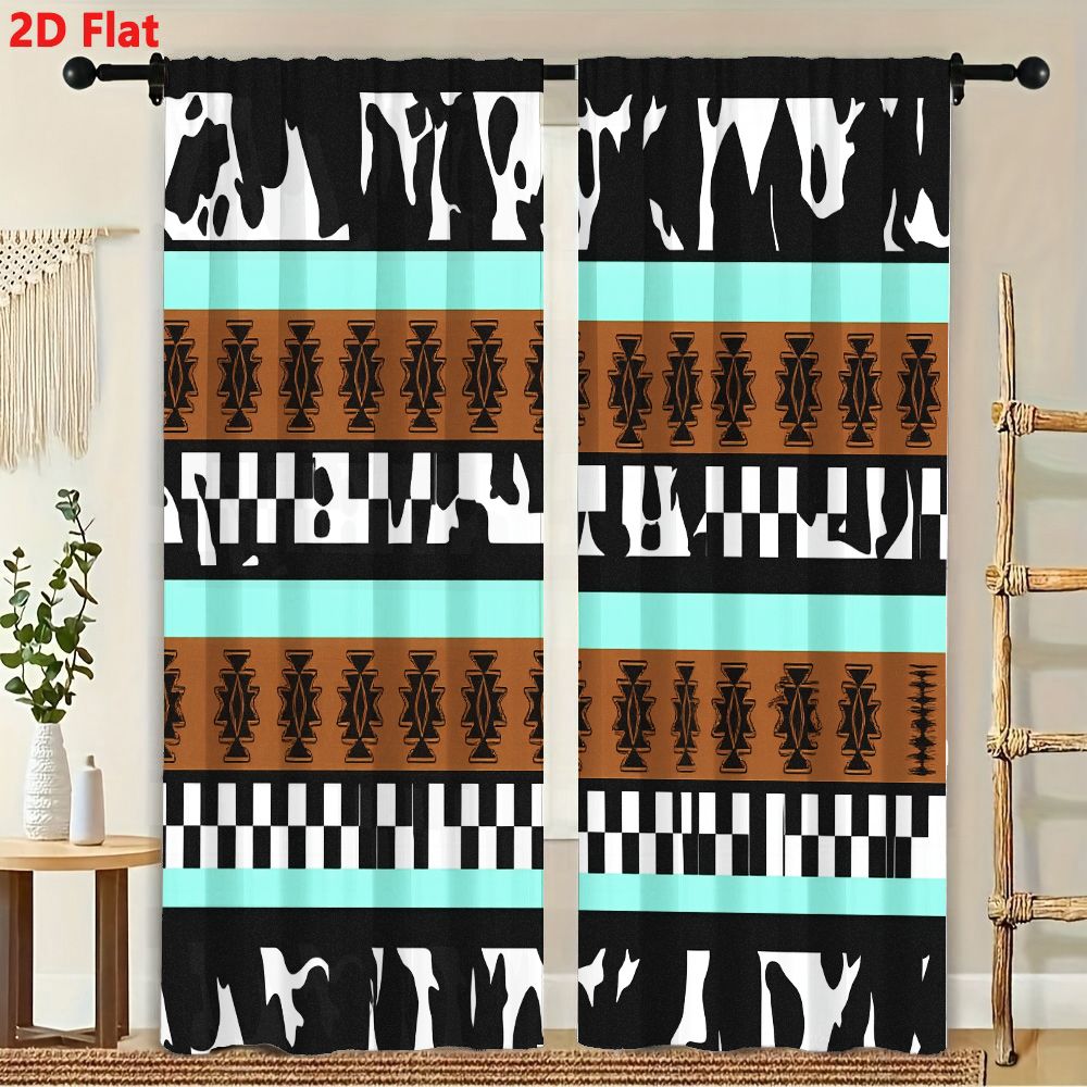 2Pcs Curtains 2D Flat Geometri - đánh giá và giá Century Textile & Sewing Supply By Owner
