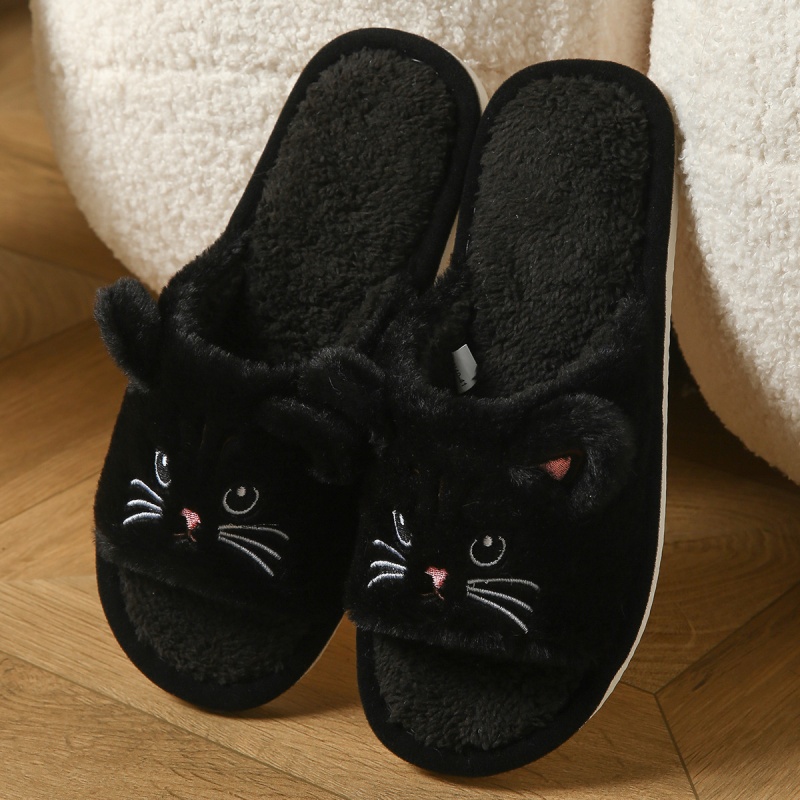 Cute Cat Plush Flip Flops For  - đánh giá và giá Sewing Garment