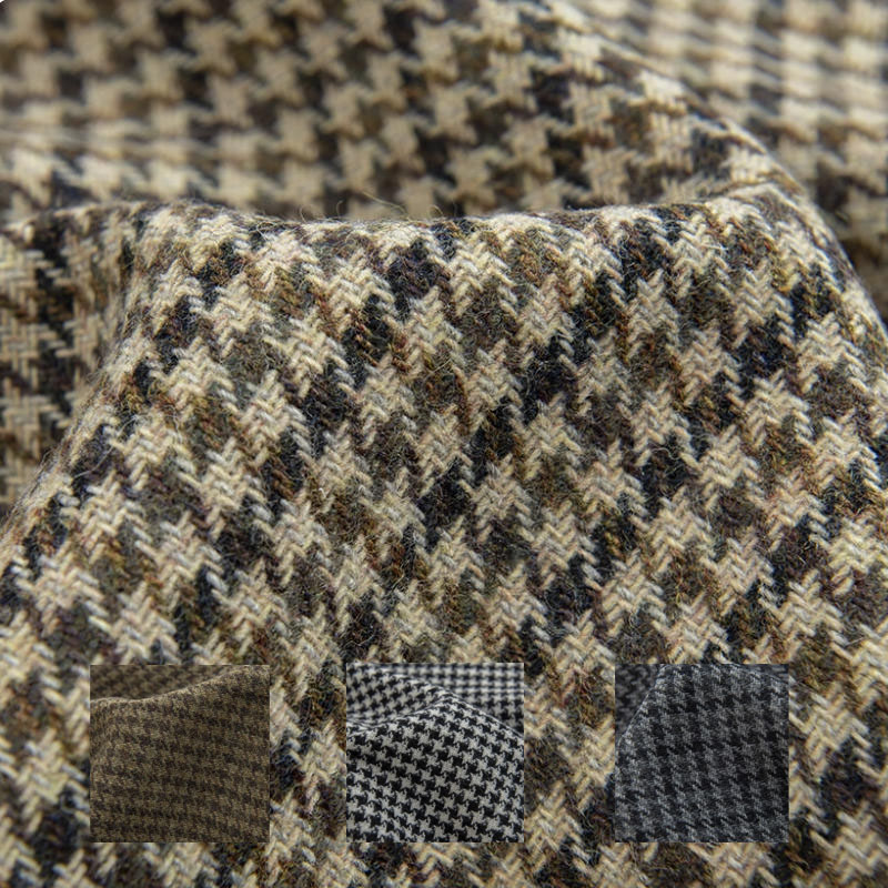Light Coffee Small Houndstooth - đánh giá và giá Sewing Tweed