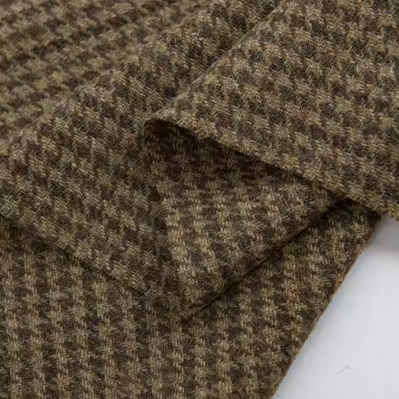 Light Coffee Small Houndstooth - đánh giá và giá Sewing Tweed