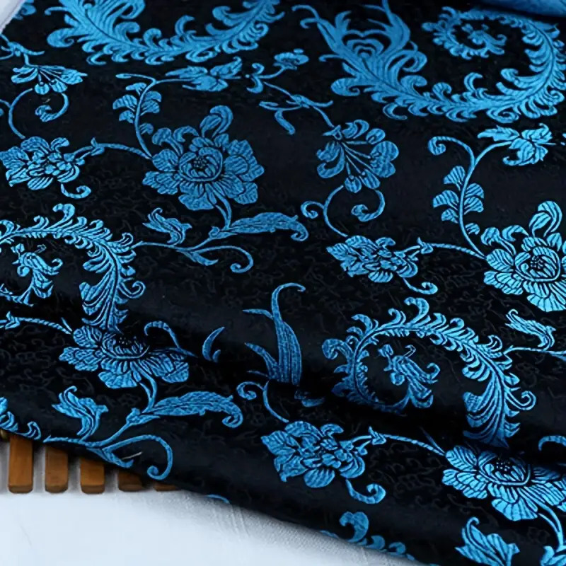 3D Blue Phoenix Tail Brocade F - đánh giá và giá Sewing Garment
